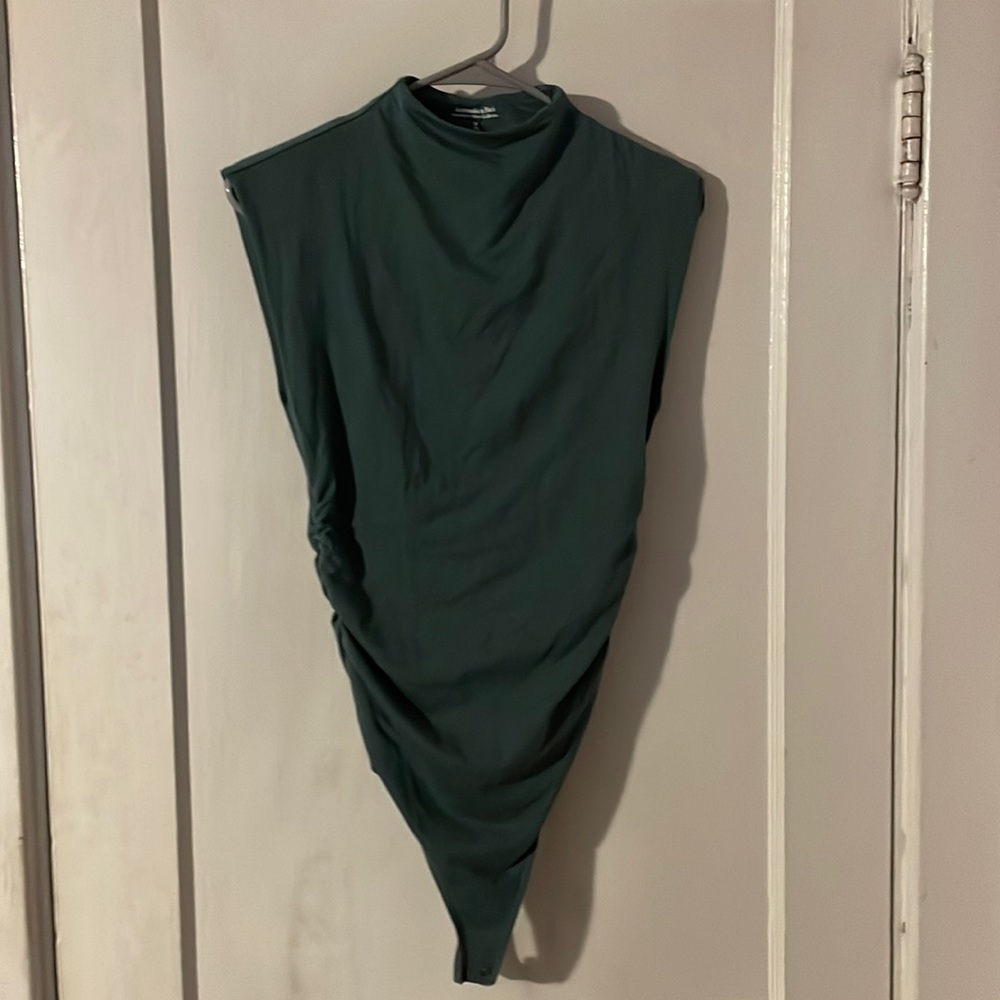 Abercrombie Cotton Modal Ruched Shell Bodysuit